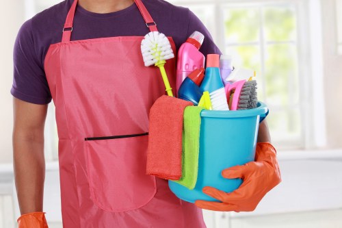 Professional inspection of curtains before cleaning in Soho