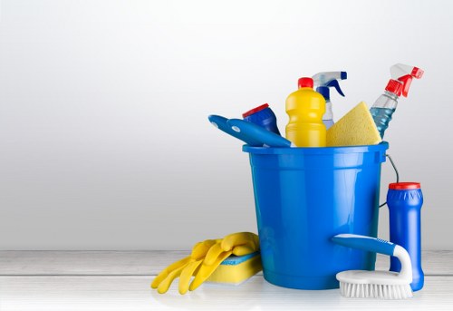 Professional builders cleaning for a Soho office or retail fit-out