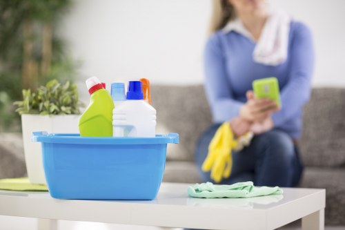 Professional cleaning team preparing a Soho rental property for handover