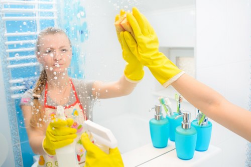 Targeted cleaning of tough stains in a busy central London setting