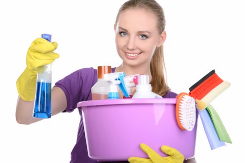 Local cleaning team preparing a central London apartment for new occupants