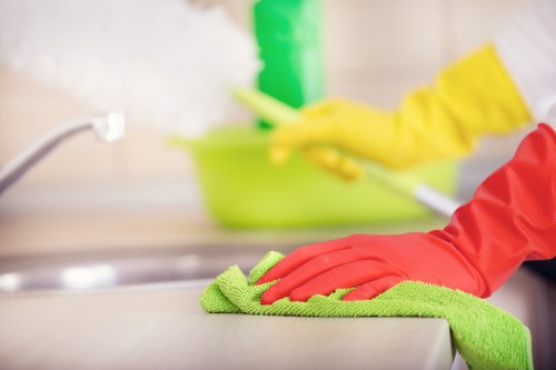 Local carpet cleaner treating stains in a Soho apartment